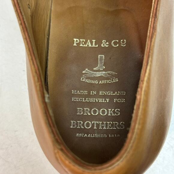 VERY GOOD Crockett & Jones x Brooks Brother Wholecut Oxford Tan Made England 11 - Picture 10 of 13